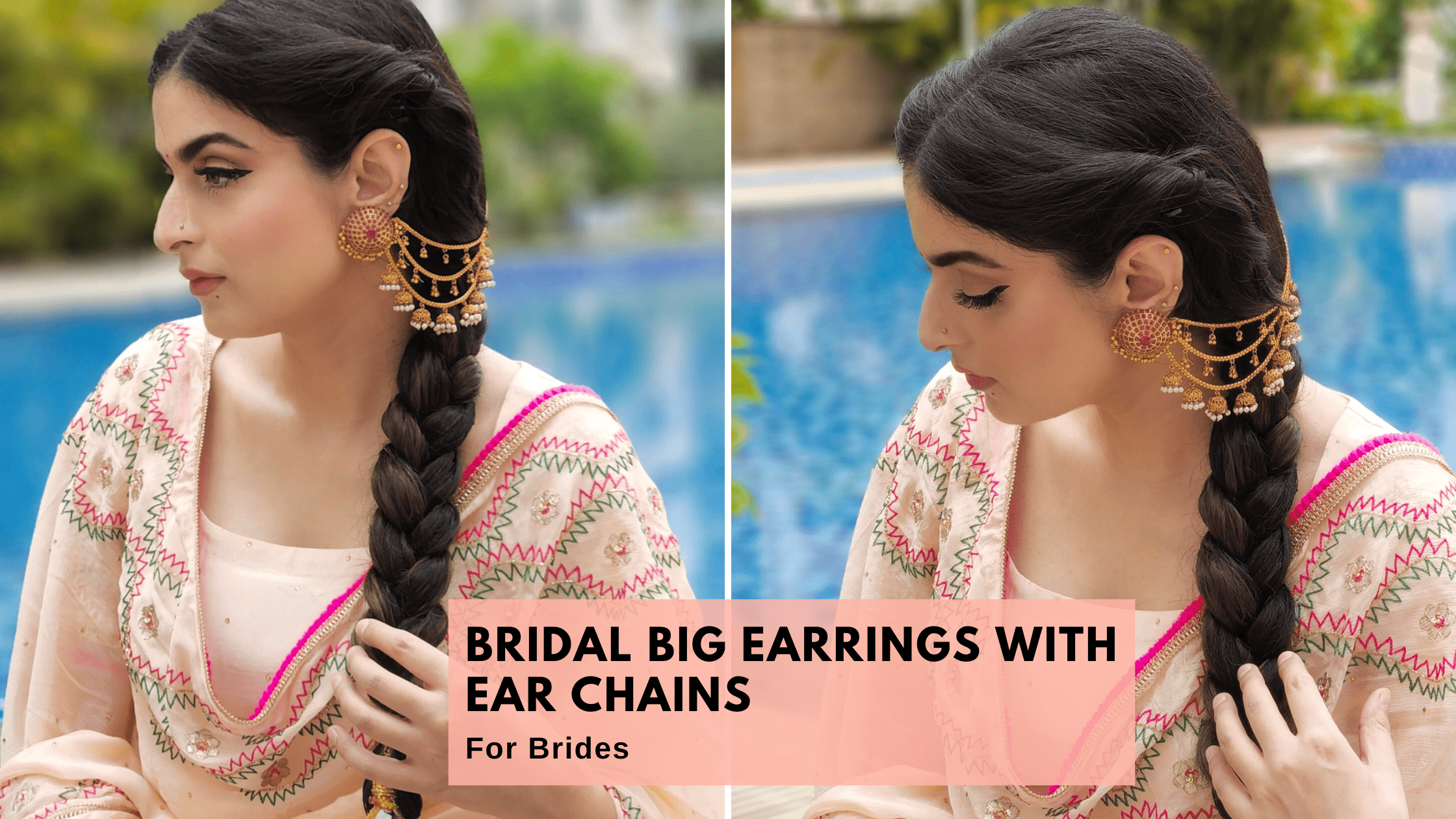 Bridal on sale big earrings