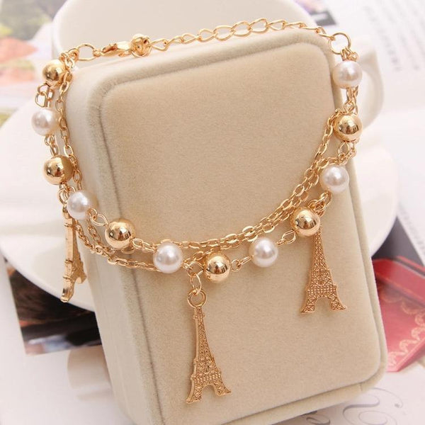 Funky Eiffel Tower style multilayer Bracelet - LumibellaFashion