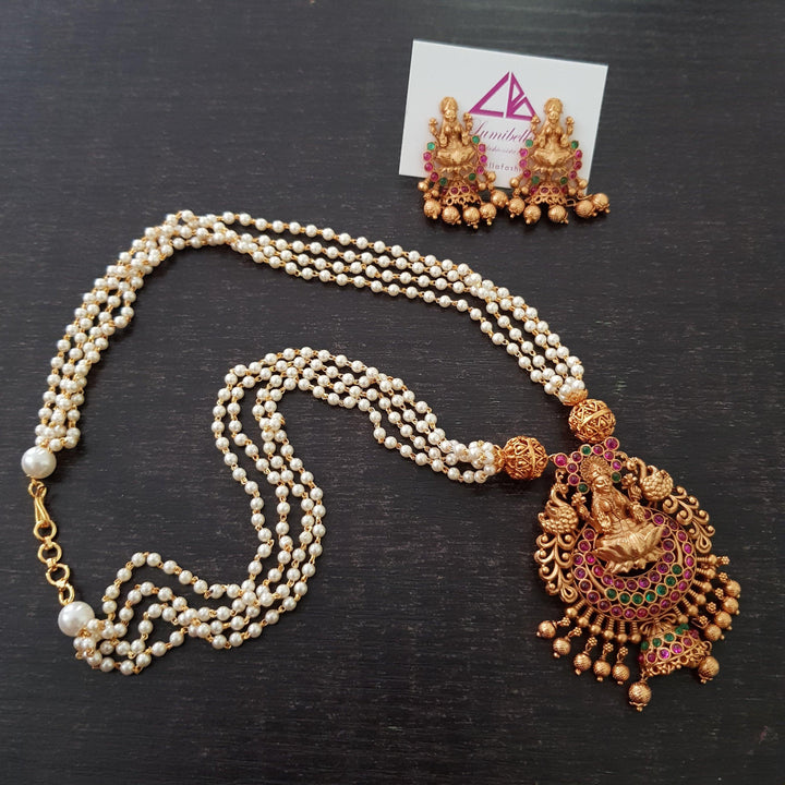 Temple Style  Pearl Neckset - LumibellaFashion