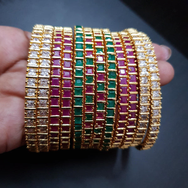 American Diamond Studded Bangles - LumibellaFashion