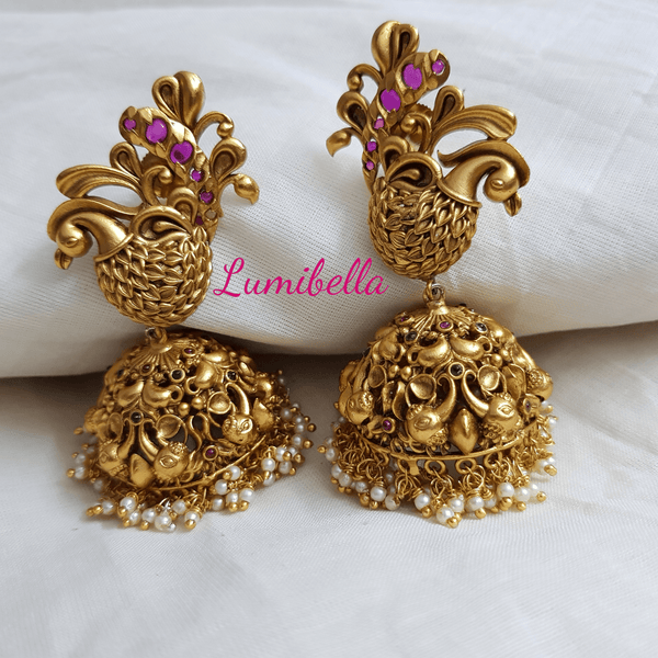 jhumka earrings gold