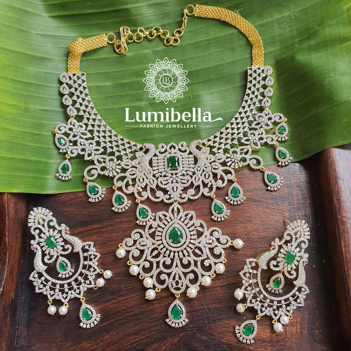 Emerald American Diamond Wedding Jewellery