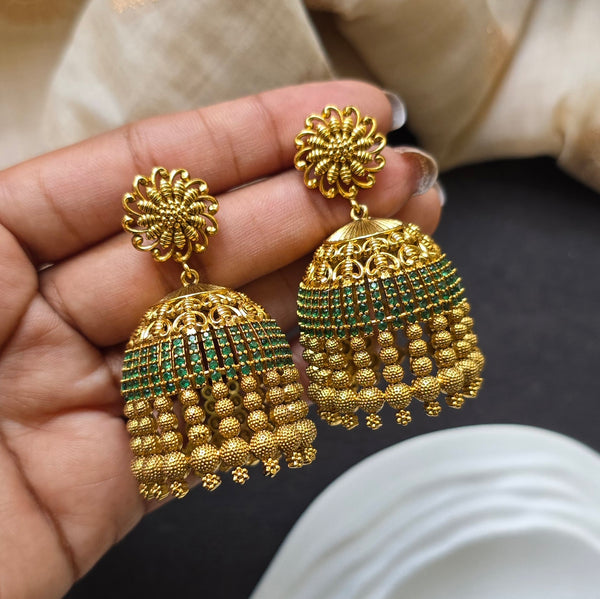 BIG Green Jhumka