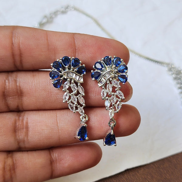 Blue Zirconia Earrings