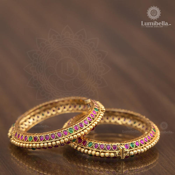 Bridal Kempu Bangles 2*4