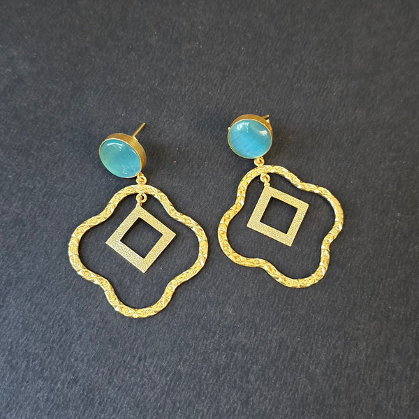 Cyan Party Earrings