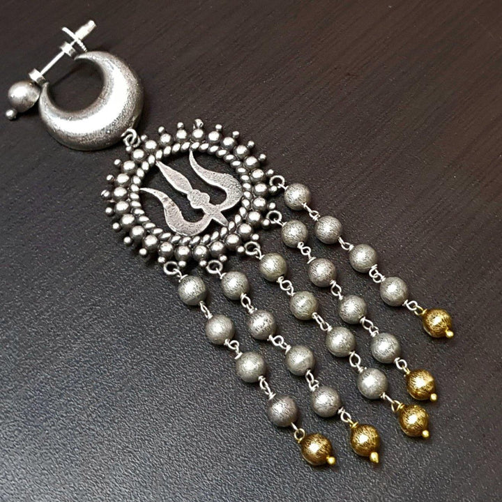 THRISHUL SILVER EARRINGS