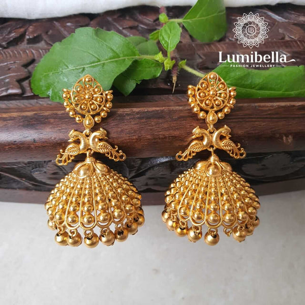 Earrings Jhumkas Peacock