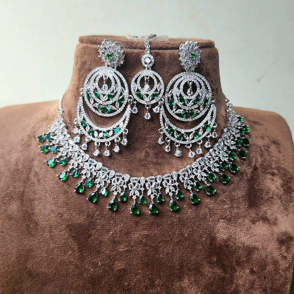 Bridal emerald necklace set 