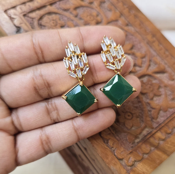 Green AD Dangler Earrings