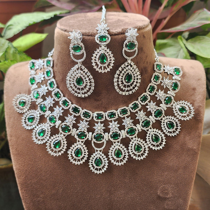 Green Zircon Bridal Choker 