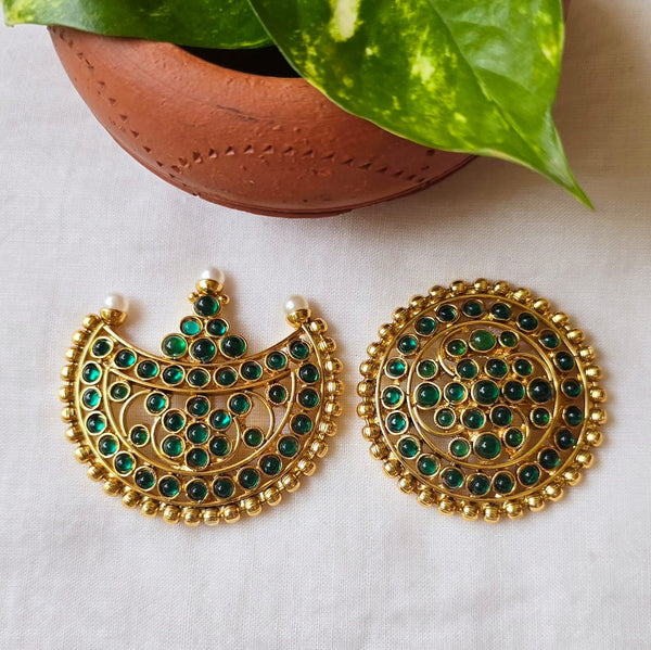 Green Surya Chandra Hair Ornaments