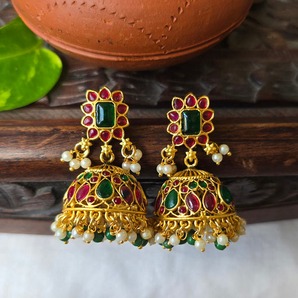 Antique gold jhumka