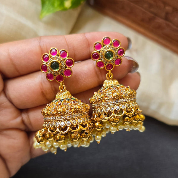 Kemp Traditional Peacock Motif Jhumka