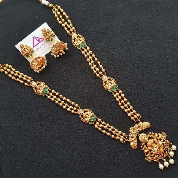 Temple style long Neckset with Hindu god