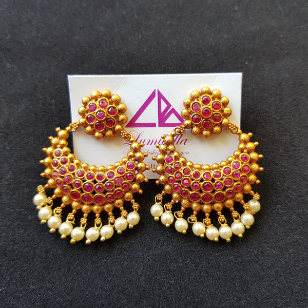 Matte Style Chandbali Earrings