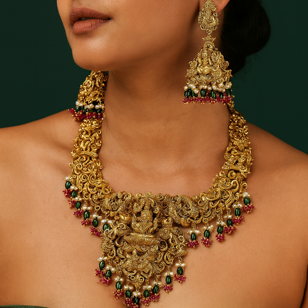 Traditional Bridal Nakshi Temple Long Haram