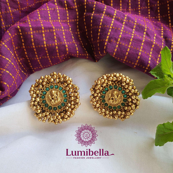 Lakshmi Round Studs - LumibellaFashion