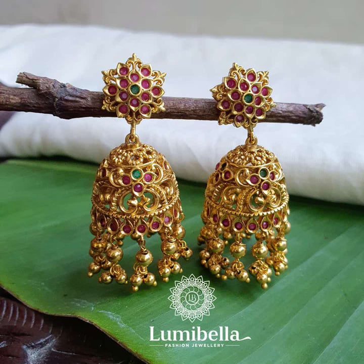 Antique Gold Jhumkis