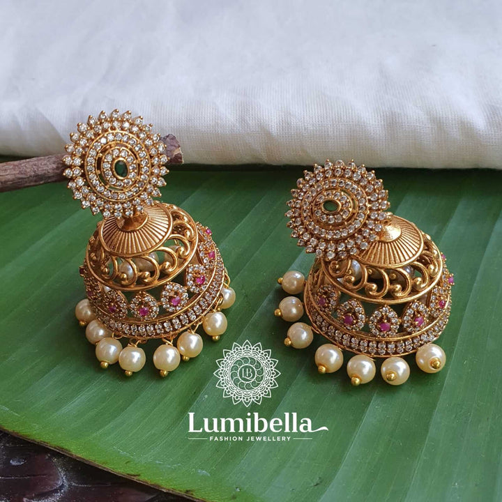 Matte Wedding Jhumkis