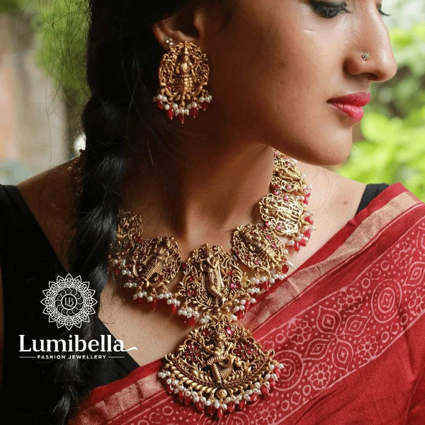 Dasa Avathar Matte Gold Necksets