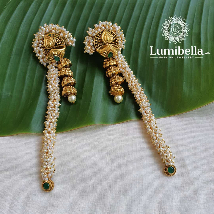 Cluster Pearl Bridal Jhumki