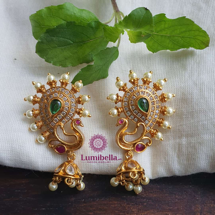 Matte Mayuri Jhumkas