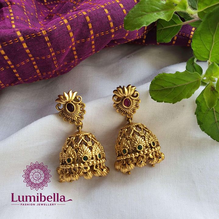 Matte Gold Jhumkas