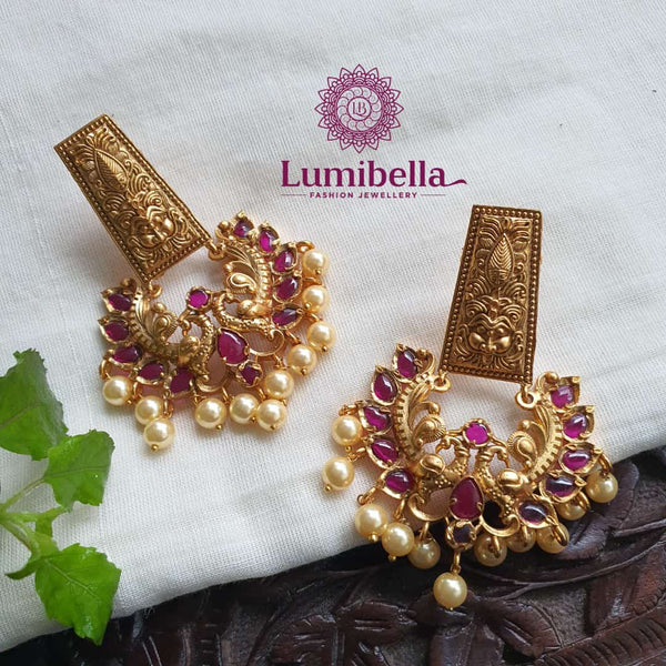 Square Kemp Chandbali Earrings