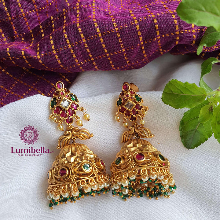 Matte Kempu Jhumkas