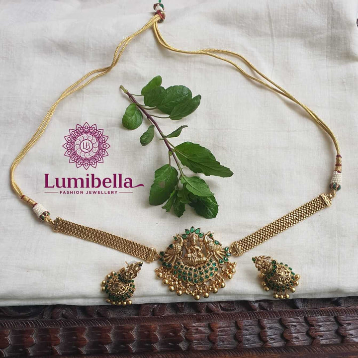 Lakshmi Green Stone Necksets