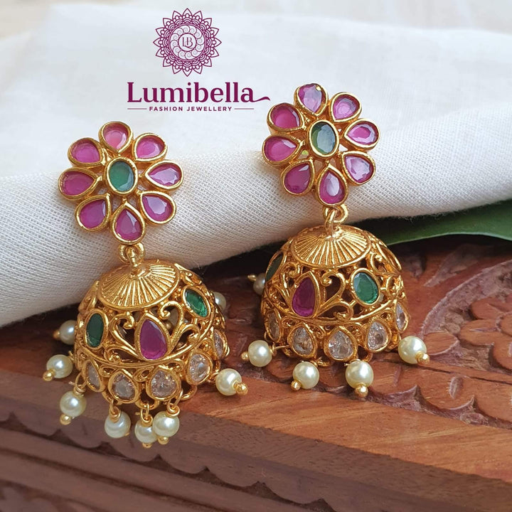 Jhumkas With Pearls