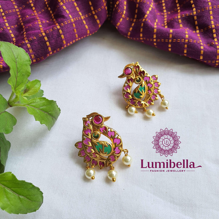 Kempu Stud Earrings