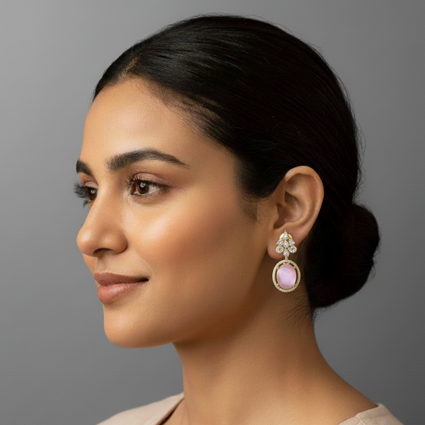 women wearing lumibella's AD Bali Earrings