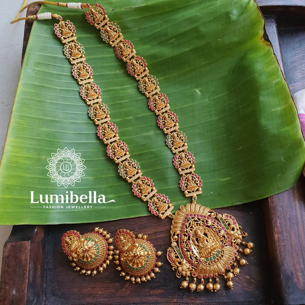 Mahalakshmi Matte Gold Haram