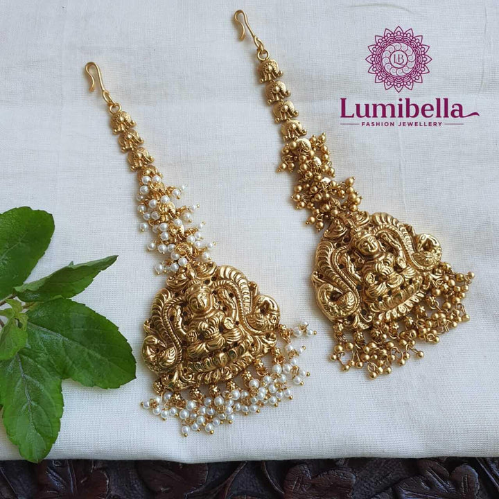 Temple Jewellery Maang Tikka - LumibellaFashion