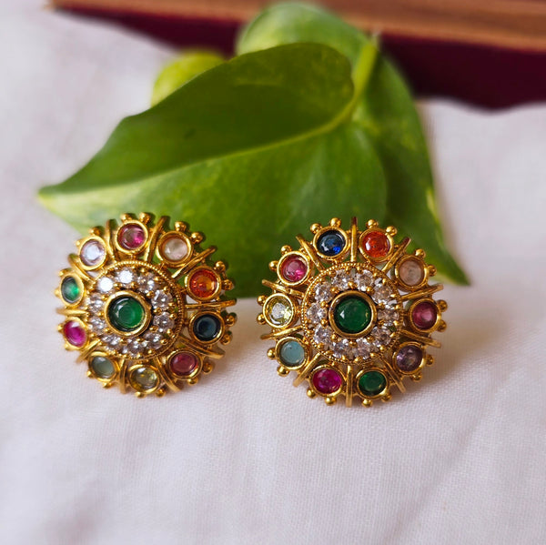 Navarathna Stud Earrings