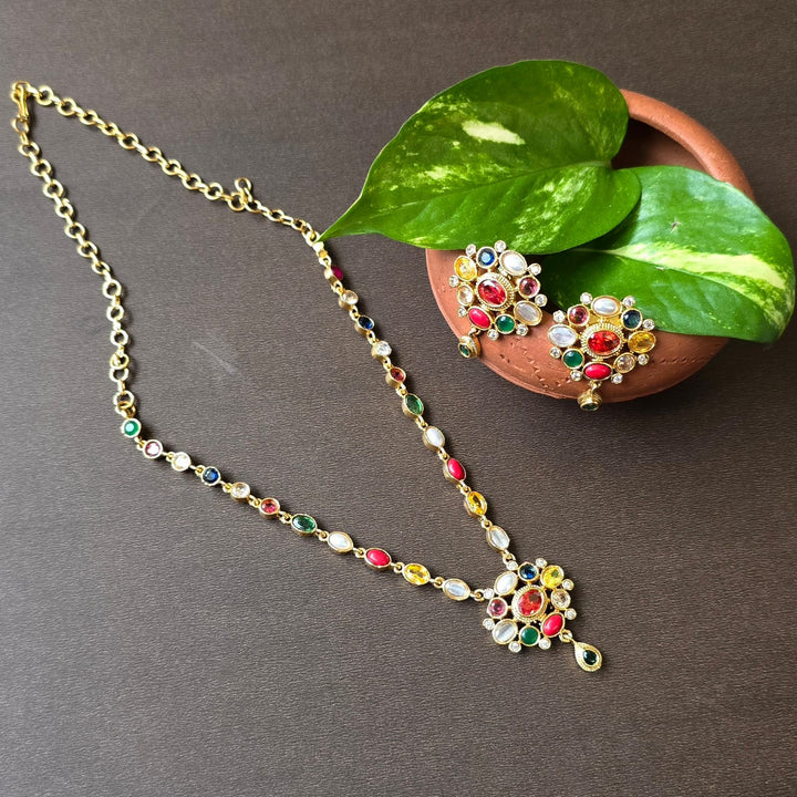 Navrathna necklace