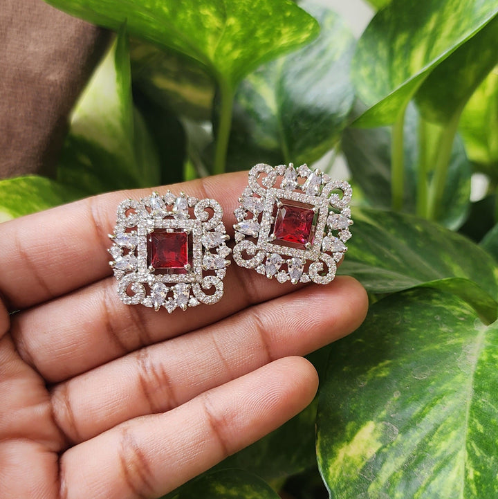 Nita Ambani Red Studs