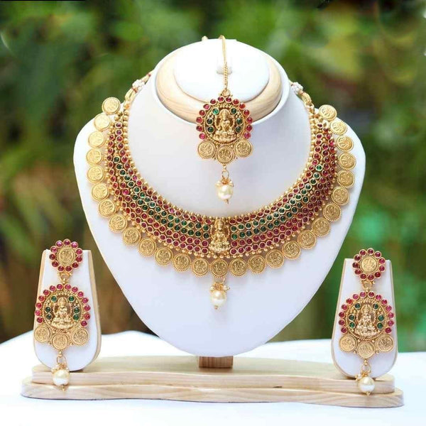 Kerala Antique Coin Style Neck set - LumibellaFashion