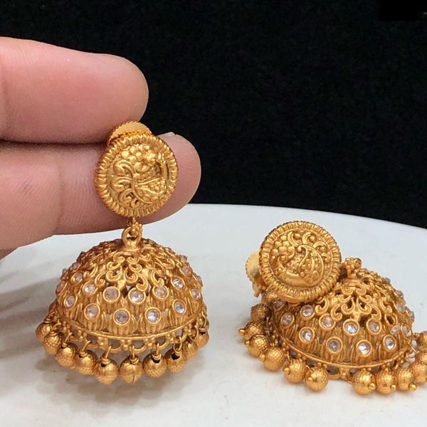 matte jhumka earrings