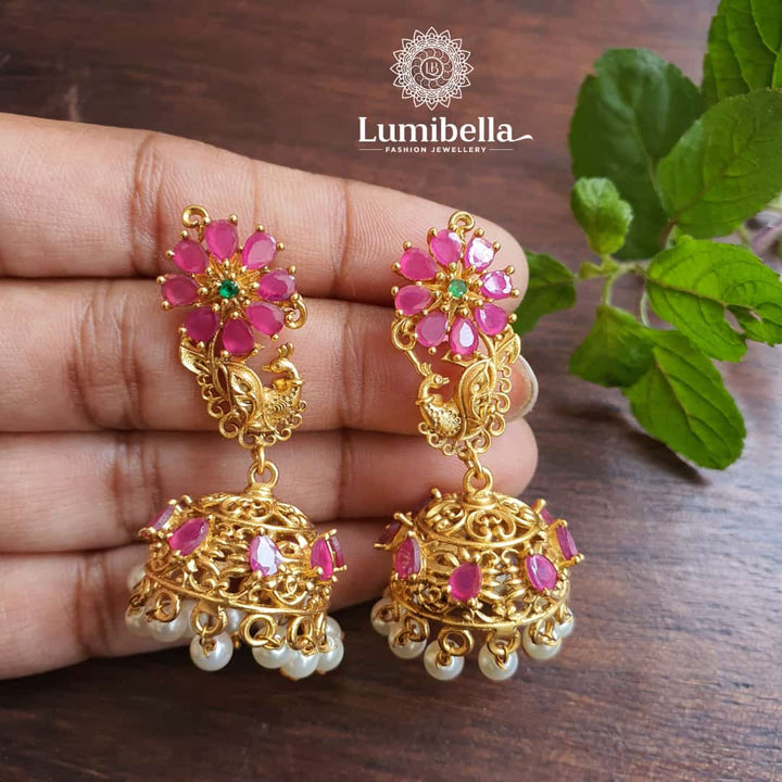 Peacock Jhumkas Lightweight