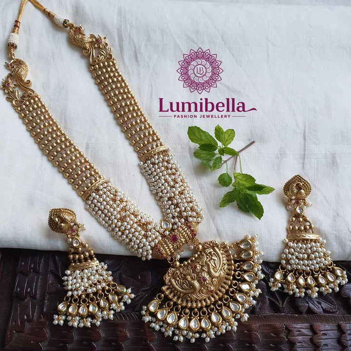 kundan long neckset 