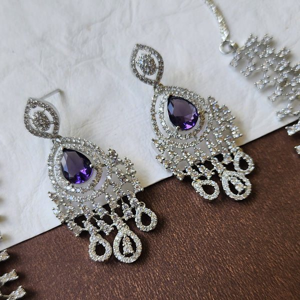 Purple AD Earrings