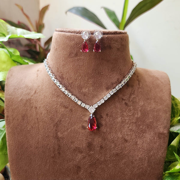 Red Pear Stone Neckset