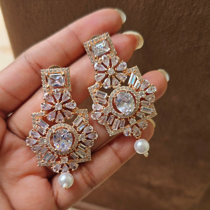 Rose gold chandbalis