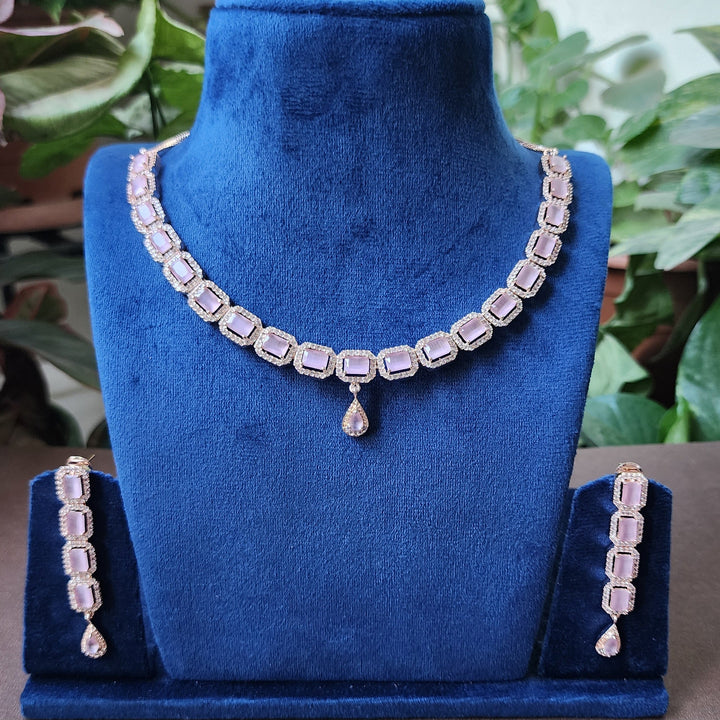 Rose Gold Pastel Pink Neckset