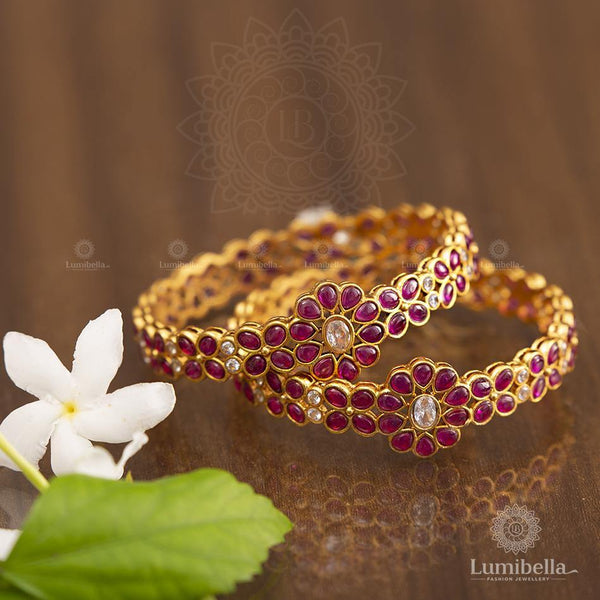 Ruby Kempu Bangles 2*4