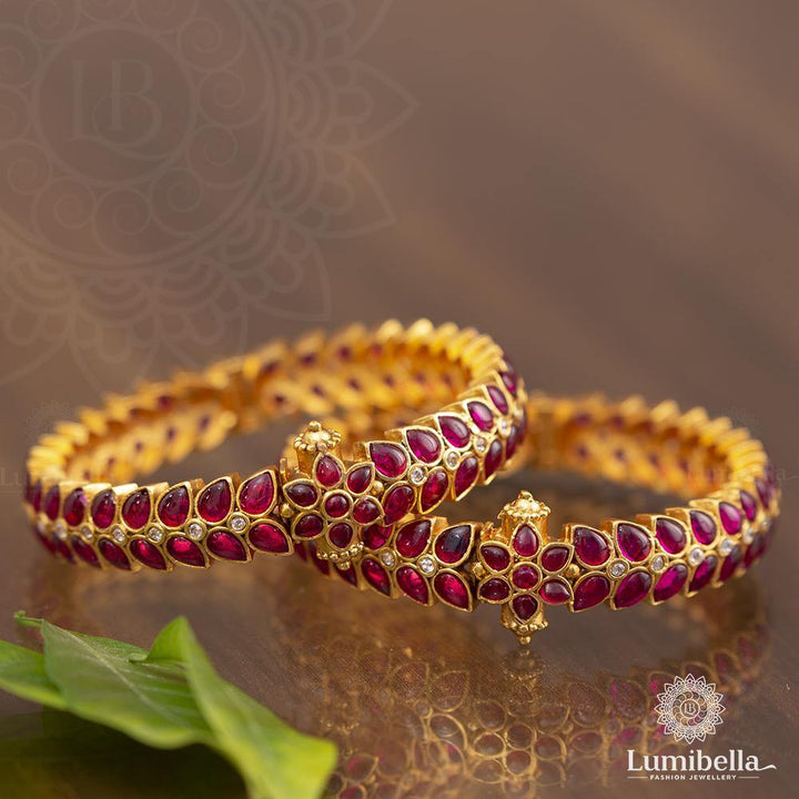 Ruby Kempu Matte Bangles