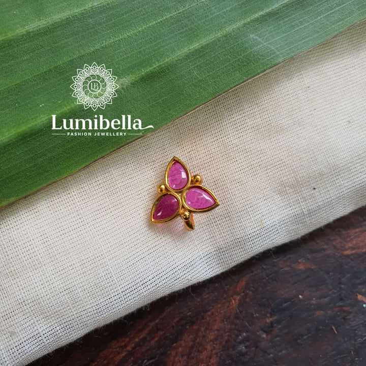 Ruby Matte Nose Pin